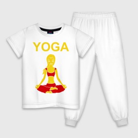 Детская пижама хлопок с принтом yoga в Екатеринбурге, 100% хлопок |  брюки и футболка прямого кроя, без карманов, на брюках мягкая резинка на поясе и по низу штанин
 | yoga | девушка | здоровый образ жизни | зож | йога | кундалини | медитация | фитнес