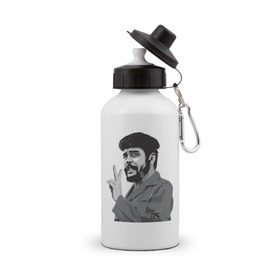 Бутылка спортивная с принтом Peace Che Guevara в Екатеринбурге, металл | емкость — 500 мл, в комплекте две пластиковые крышки и карабин для крепления | че гевара