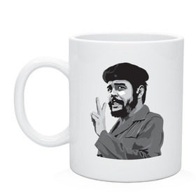 Кружка с принтом Peace Che Guevara в Екатеринбурге, керамика | объем — 330 мл, диаметр — 80 мм. Принт наносится на бока кружки, можно сделать два разных изображения | Тематика изображения на принте: че гевара