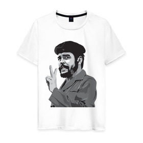 Мужская футболка хлопок с принтом Peace Che Guevara в Екатеринбурге, 100% хлопок | прямой крой, круглый вырез горловины, длина до линии бедер, слегка спущенное плечо. | че гевара