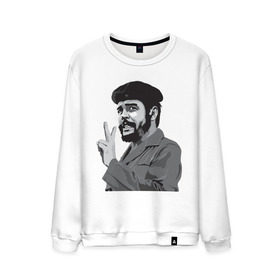 Мужской свитшот хлопок с принтом Peace Che Guevara в Екатеринбурге, 100% хлопок |  | Тематика изображения на принте: че гевара