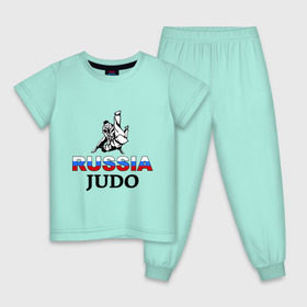 Детская пижама хлопок с принтом Russia judo в Екатеринбурге, 100% хлопок |  брюки и футболка прямого кроя, без карманов, на брюках мягкая резинка на поясе и по низу штанин
 | Тематика изображения на принте: дзюдо