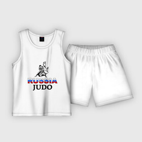 Детская пижама с шортами хлопок с принтом Russia judo в Екатеринбурге,  |  | дзюдо