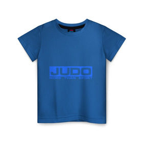 Детская футболка хлопок с принтом Дзюдо больше чем в Екатеринбурге, 100% хлопок | круглый вырез горловины, полуприлегающий силуэт, длина до линии бедер | Тематика изображения на принте: дзюдо