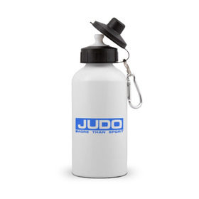 Бутылка спортивная с принтом Дзюдо больше чем в Екатеринбурге, металл | емкость — 500 мл, в комплекте две пластиковые крышки и карабин для крепления | дзюдо
