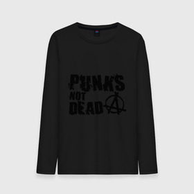 Мужской лонгслив хлопок с принтом Punks not dead (2) в Екатеринбурге, 100% хлопок |  | punks | анархия | панк | панк не умрет | стиль панк