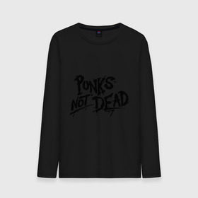 Мужской лонгслив хлопок с принтом Punks not dead в Екатеринбурге, 100% хлопок |  | punks | панк | панк не умрет | стиль панк
