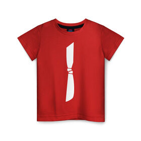 Детская футболка хлопок с принтом Белая лента в Екатеринбурге, 100% хлопок | круглый вырез горловины, полуприлегающий силуэт, длина до линии бедер | Тематика изображения на принте: лента | политические