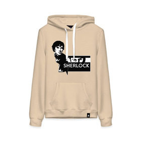 Женская толстовка хлопок с принтом T-shirt Sherlock в Екатеринбурге, френч-терри, мягкий теплый начес внутри (100% хлопок) | карман-кенгуру, эластичные манжеты и нижняя кромка, капюшон с подкладом и шнурком | holmes | holms | sherlock | sherlok | vatson | ватсон | сериал | холмс | шерлок | шерлок холмс