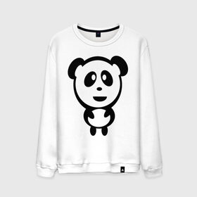 Мужской свитшот хлопок с принтом Милая панда в Екатеринбурге, 100% хлопок |  | panda | животное | зверушка | зверь | медведь | медвежонок | мишка | мишутка