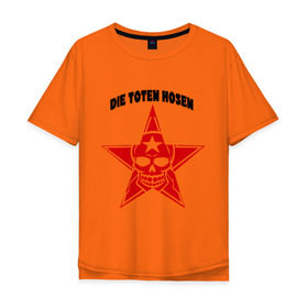 Мужская футболка хлопок Oversize с принтом Die toten hosen в Екатеринбурге, 100% хлопок | свободный крой, круглый ворот, “спинка” длиннее передней части | heavy metal | metal | rock | trash metal | звезда | метал | металл | рок | трэш метал | хеви метал | череп