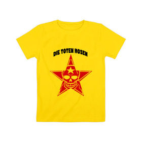 Детская футболка хлопок с принтом Die toten hosen в Екатеринбурге, 100% хлопок | круглый вырез горловины, полуприлегающий силуэт, длина до линии бедер | heavy metal | metal | rock | trash metal | звезда | метал | металл | рок | трэш метал | хеви метал | череп