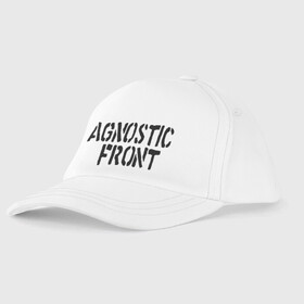 Детская бейсболка с принтом Agnostic front в Екатеринбурге, 100% хлопок | классический козырек, металлическая застежка-регулятор размера | Тематика изображения на принте: hardcore | heavy metal | metal | rock | trash metal | метал | металл | рок | трэш метал | хеви метал