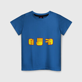 Детская футболка хлопок с принтом Камень, ножницы, бумага в Екатеринбурге, 100% хлопок | круглый вырез горловины, полуприлегающий силуэт, длина до линии бедер | игра | игры | камень ножницы бумага | ладони | ладонь | ладошки | руки