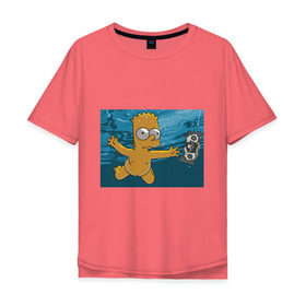 Мужская футболка хлопок Oversize с принтом Nevermind (Simpsons) в Екатеринбурге, 100% хлопок | свободный крой, круглый ворот, “спинка” длиннее передней части | Тематика изображения на принте: nevermind | nevermind simpsons | nirvana | nirvana nevermind | rock | simpsons | нирвана | нирвана nevermind | нирвана симпсонс | ребенок | рок | символика nirvana | символика нирвана | симпсонс