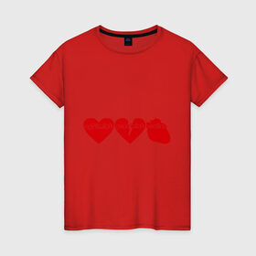 Женская футболка хлопок с принтом Оптимист, пессимист, реалист в Екатеринбурге, 100% хлопок | прямой крой, круглый вырез горловины, длина до линии бедер, слегка спущенное плечо | любовь | настроение | о жизни | отношение к жизни | сердечки | сердца | сердце | эмоции