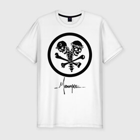 Мужская футболка премиум с принтом Mudvayne (logo) в Екатеринбурге, 92% хлопок, 8% лайкра | приталенный силуэт, круглый вырез ворота, длина до линии бедра, короткий рукав | hardcore | metal | rock | метал | рок | рок группа | рок группы | рок музыка | хард