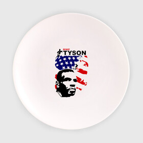 Тарелка с принтом боксер Mike Tyson в Екатеринбурге, фарфор | диаметр - 210 мм
диаметр для нанесения принта - 120 мм | boxing
