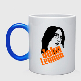 Кружка хамелеон с принтом Джон Леннон (John Lennon) в Екатеринбурге, керамика | меняет цвет при нагревании, емкость 330 мл | beatles | john lennon | the beatles | битлз | битлы | джон леннон | джон ленон | леннон | ленон | портрет