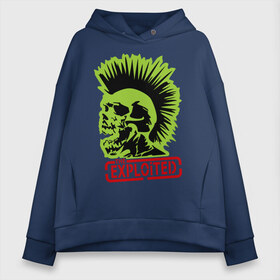 Женское худи Oversize хлопок с принтом The Exploited (1) в Екатеринбурге, френч-терри — 70% хлопок, 30% полиэстер. Мягкий теплый начес внутри —100% хлопок | боковые карманы, эластичные манжеты и нижняя кромка, капюшон на магнитной кнопке | exploited | лого exploited | логотип exploited | музыа | панк | панк рок | рок | символика exploited