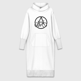 Платье удлиненное хлопок с принтом Anarchy Bike в Екатеринбурге,  |  | anarchy | bike | анархизм | анархия | байк | велик | велосипед | велосипед анархия