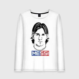 Женский лонгслив хлопок с принтом Messi 2 в Екатеринбурге, 100% хлопок |  | 
