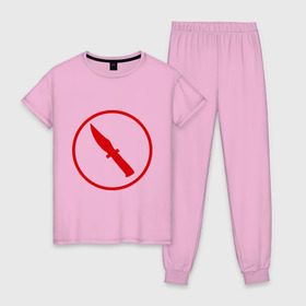 Женская пижама хлопок с принтом TF2: Spy в Екатеринбурге, 100% хлопок | брюки и футболка прямого кроя, без карманов, на брюках мягкая резинка на поясе и по низу штанин | тим фортресс | шпион