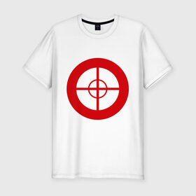 Мужская футболка премиум с принтом TF2: Sniper в Екатеринбурге, 92% хлопок, 8% лайкра | приталенный силуэт, круглый вырез ворота, длина до линии бедра, короткий рукав | игра | игры | компьютерная | перепутал. высота спины 2.6 смприцел | снайпер