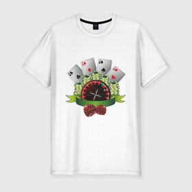 Мужская футболка премиум с принтом Casino Style в Екатеринбурге, 92% хлопок, 8% лайкра | приталенный силуэт, круглый вырез ворота, длина до линии бедра, короткий рукав | 