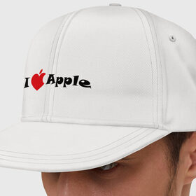 Кепка снепбек с прямым козырьком с принтом я люблю яблоко в Екатеринбурге, хлопок 100% |  | apple | антибренд | люблю эпл | я люблю apple | яблоко