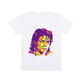 Детская футболка хлопок с принтом Michael Jackson полноцвет в Екатеринбурге, 100% хлопок | круглый вырез горловины, полуприлегающий силуэт, длина до линии бедер | Тематика изображения на принте: jackson | michael | michael jackson | pop | джексон | знаменитость | майкл | майкл джексон | певец | поп | портрет