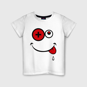 Детская футболка хлопок с принтом Смайл Юми (2) в Екатеринбурге, 100% хлопок | круглый вырез горловины, полуприлегающий силуэт, длина до линии бедер | smile | позитив | рожица | смайлик | юми
