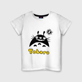 Детская футболка хлопок с принтом Totoro тоторо в Екатеринбурге, 100% хлопок | круглый вырез горловины, полуприлегающий силуэт, длина до линии бедер | Тематика изображения на принте: 