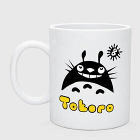 Кружка с принтом Totoro тоторо в Екатеринбурге, керамика | объем — 330 мл, диаметр — 80 мм. Принт наносится на бока кружки, можно сделать два разных изображения | Тематика изображения на принте: 
