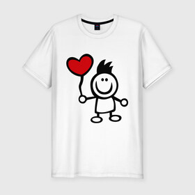 Мужская футболка премиум с принтом Для влюбленных (2) в Екатеринбурге, 92% хлопок, 8% лайкра | приталенный силуэт, круглый вырез ворота, длина до линии бедра, короткий рукав | влюбенные | для двоих | любимая | любимый | люблю | любовь | мальчик | отношения | парные | парочка | сердечко | сердце