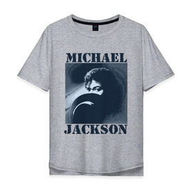 Мужская футболка хлопок Oversize с принтом Michael Jackson с шляпой (2) в Екатеринбурге, 100% хлопок | свободный крой, круглый ворот, “спинка” длиннее передней части | mj | в шляпе | исполнитель | майкл джексон | музыка | певец | поп музыка | шляпа