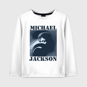Детский лонгслив хлопок с принтом Michael Jackson с шляпой (2) в Екатеринбурге, 100% хлопок | круглый вырез горловины, полуприлегающий силуэт, длина до линии бедер | mj | в шляпе | исполнитель | майкл джексон | музыка | певец | поп музыка | шляпа