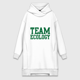 Платье-худи хлопок с принтом Команда экологов в Екатеринбурге,  |  | eco | team ecology | зеленые технологии | зелень | планета | чистота | эко | экология