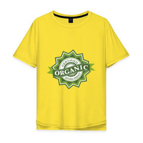 Мужская футболка хлопок Oversize с принтом Настоящая органика в Екатеринбурге, 100% хлопок | свободный крой, круглый ворот, “спинка” длиннее передней части | eco | organic | зеленые технологии | зелень | натуральный | натуральный продукт | планета | сертификат | чистота | эко | экология