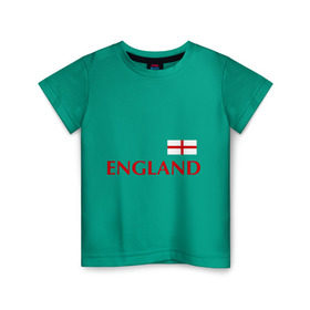 Детская футболка хлопок с принтом Сборная Англии - 10 в Екатеринбурге, 100% хлопок | круглый вырез горловины, полуприлегающий силуэт, длина до линии бедер | англия | руни | сборная англии | флаг англии | футбол
