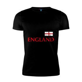 Мужская футболка премиум с принтом Сборная Англии - 10 в Екатеринбурге, 92% хлопок, 8% лайкра | приталенный силуэт, круглый вырез ворота, длина до линии бедра, короткий рукав | англия | руни | сборная англии | флаг англии | футбол