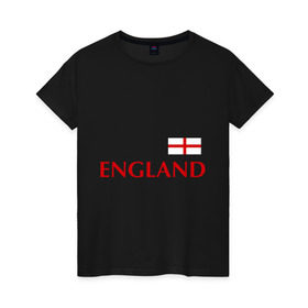 Женская футболка хлопок с принтом Сборная Англии - 10 в Екатеринбурге, 100% хлопок | прямой крой, круглый вырез горловины, длина до линии бедер, слегка спущенное плечо | англия | руни | сборная англии | флаг англии | футбол