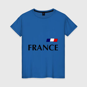 Женская футболка хлопок с принтом Сборная Франции - 8 в Екатеринбурге, 100% хлопок | прямой крой, круглый вырез горловины, длина до линии бедер, слегка спущенное плечо | football | сборная франции | франция | футбол