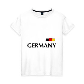 Женская футболка хлопок с принтом Сборная Германии - 7 в Екатеринбурге, 100% хлопок | прямой крой, круглый вырез горловины, длина до линии бедер, слегка спущенное плечо | football | германия | сборная германии | футбол | швайнштайгер
