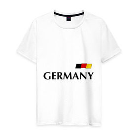 Мужская футболка хлопок с принтом Сборная Германии - 7 в Екатеринбурге, 100% хлопок | прямой крой, круглый вырез горловины, длина до линии бедер, слегка спущенное плечо. | Тематика изображения на принте: football | германия | сборная германии | футбол | швайнштайгер