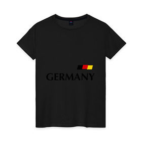 Женская футболка хлопок с принтом Сборная Германии - 10 в Екатеринбурге, 100% хлопок | прямой крой, круглый вырез горловины, длина до линии бедер, слегка спущенное плечо | football | германия | подольски | сборная германии | футбол
