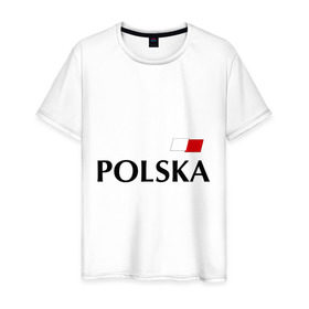 Мужская футболка хлопок с принтом Сборная Польши - 9 в Екатеринбурге, 100% хлопок | прямой крой, круглый вырез горловины, длина до линии бедер, слегка спущенное плечо. | football | евро 2012 | польша | сборная польши