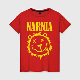 Женская футболка хлопок с принтом Narnia в Екатеринбурге, 100% хлопок | прямой крой, круглый вырез горловины, длина до линии бедер, слегка спущенное плечо | nirvana | антибренд | музыка | нирвана | рок
