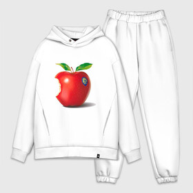 Мужской костюм хлопок OVERSIZE с принтом откусанное яблоко в Екатеринбурге,  |  | apple | вкусное | девушкам | фрукты | фрукты и ягоды | яблоко