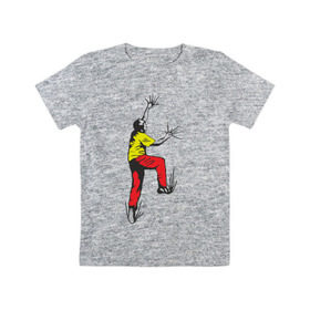 Детская футболка хлопок с принтом Альпинист карабкается в Екатеринбурге, 100% хлопок | круглый вырез горловины, полуприлегающий силуэт, длина до линии бедер | climb | альпинизм | альпинисты | горы | путь | скалолазанье | скалолазы | спорт